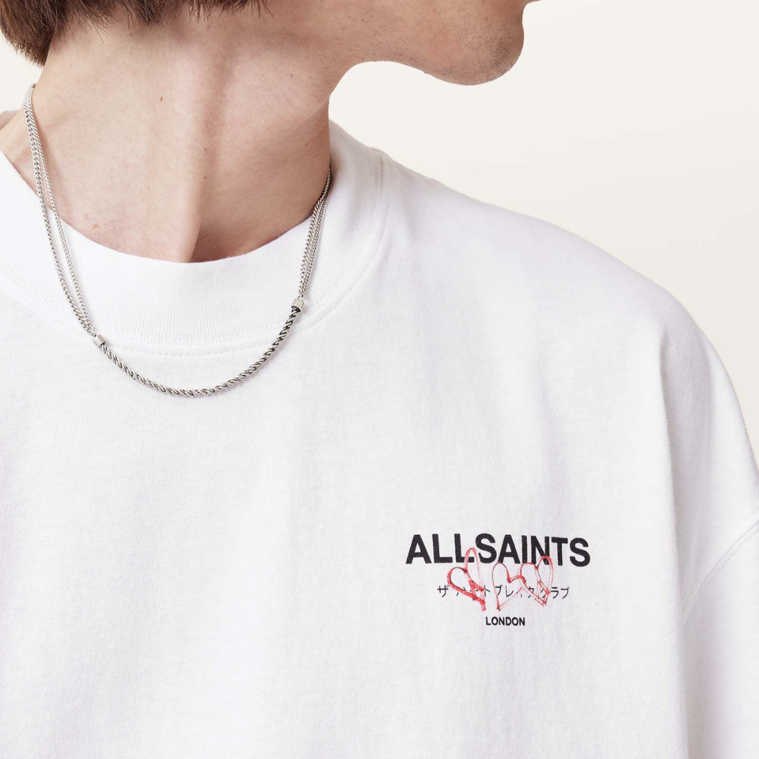 Tee All Saints White London Hearts