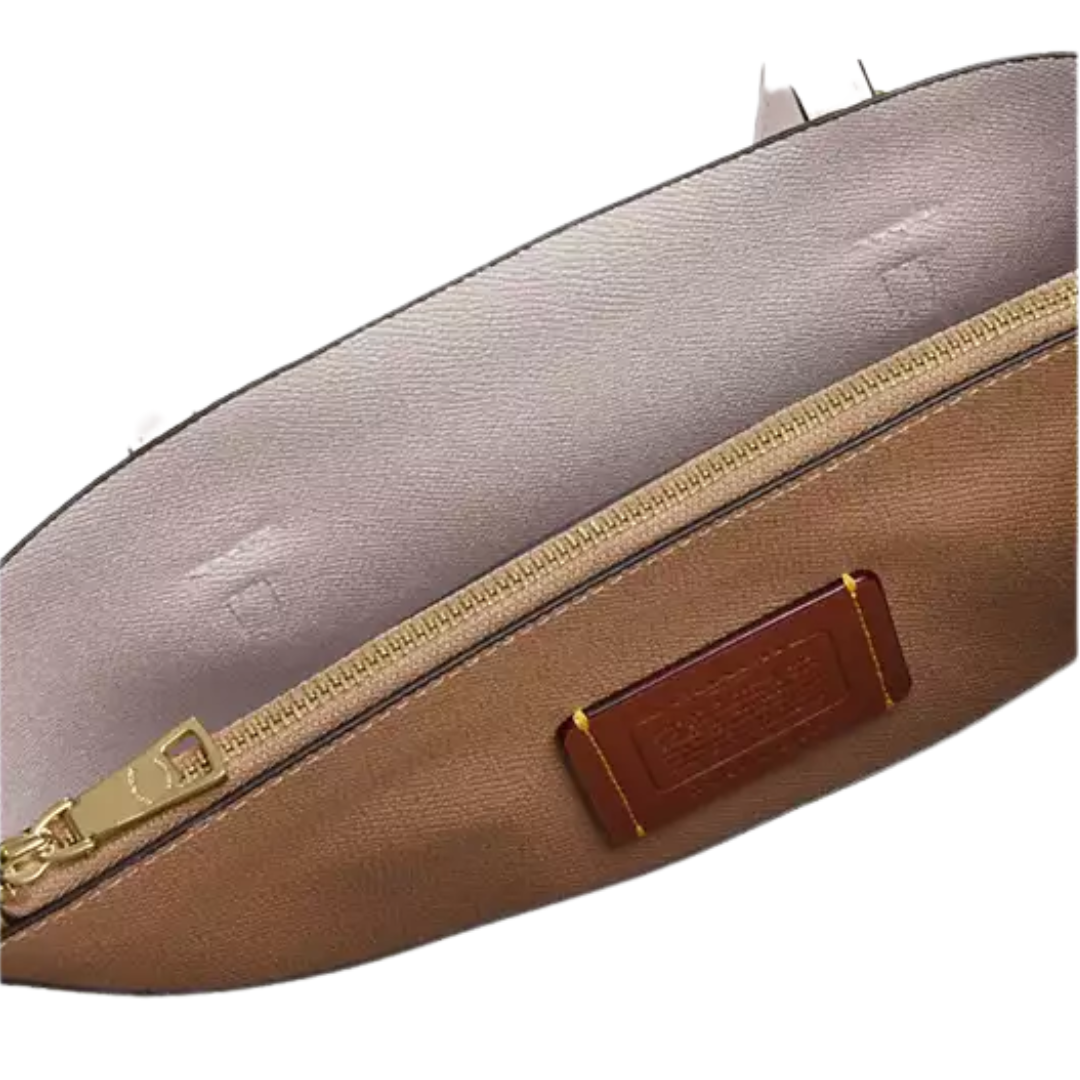 Bolsa Coach Mollie Tote Bag 25 In Signature canvas/Gold/White/Chalk