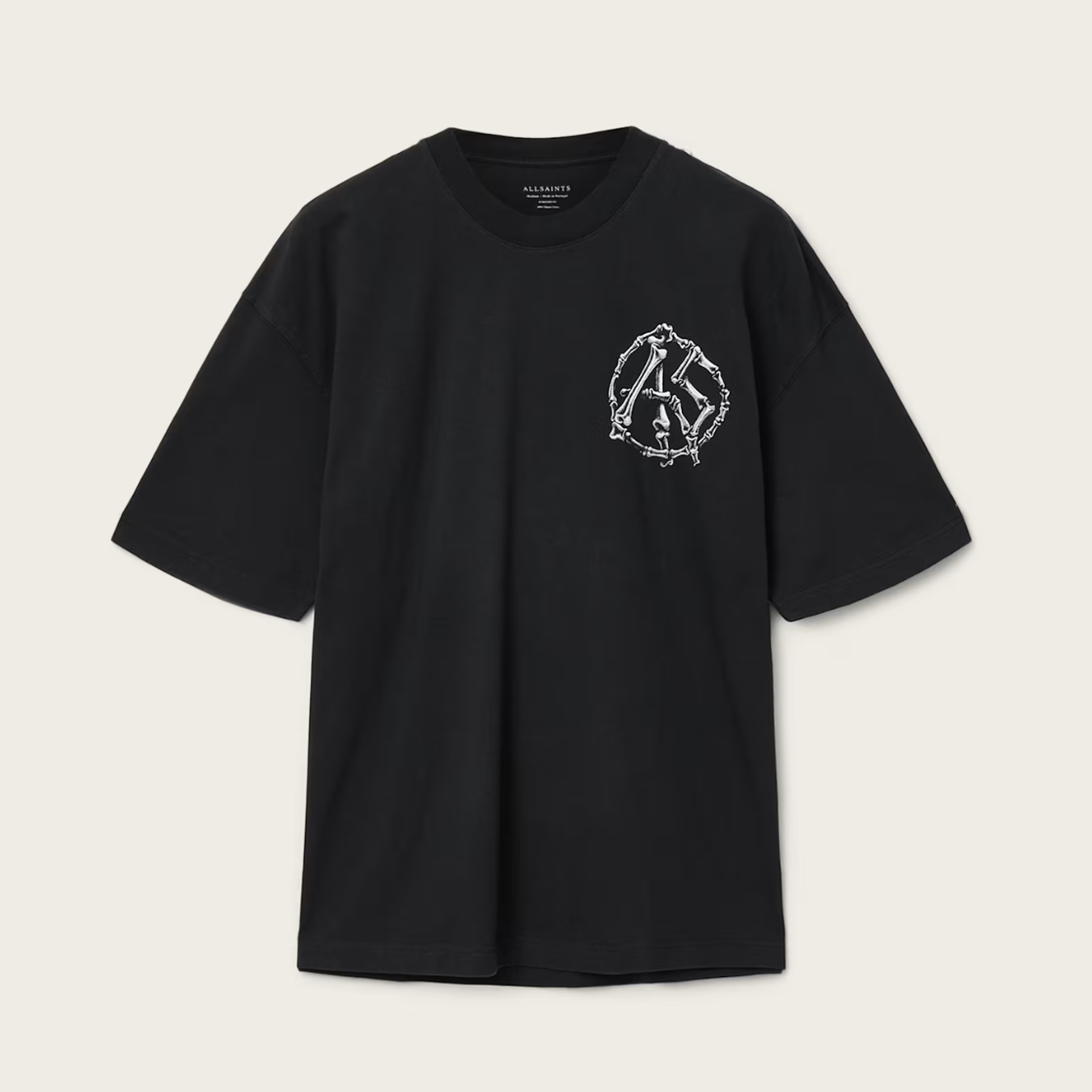 Tee All Saints Anatomica Washed Black