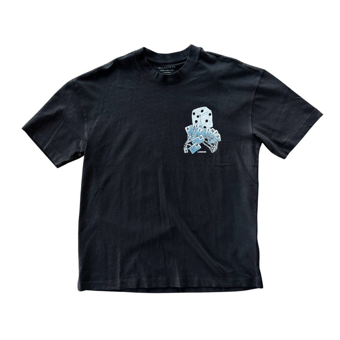 Tee All Saints "Dealt" Washed Black