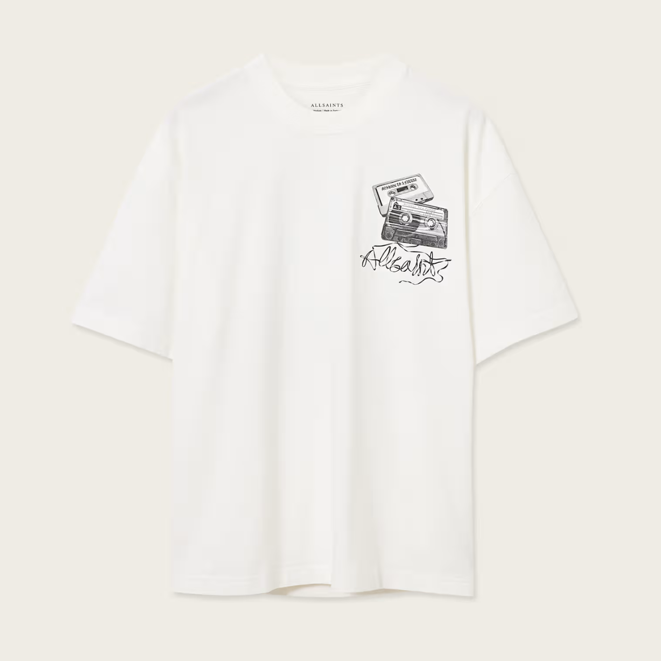 Tee All Saints Reel Chalk White