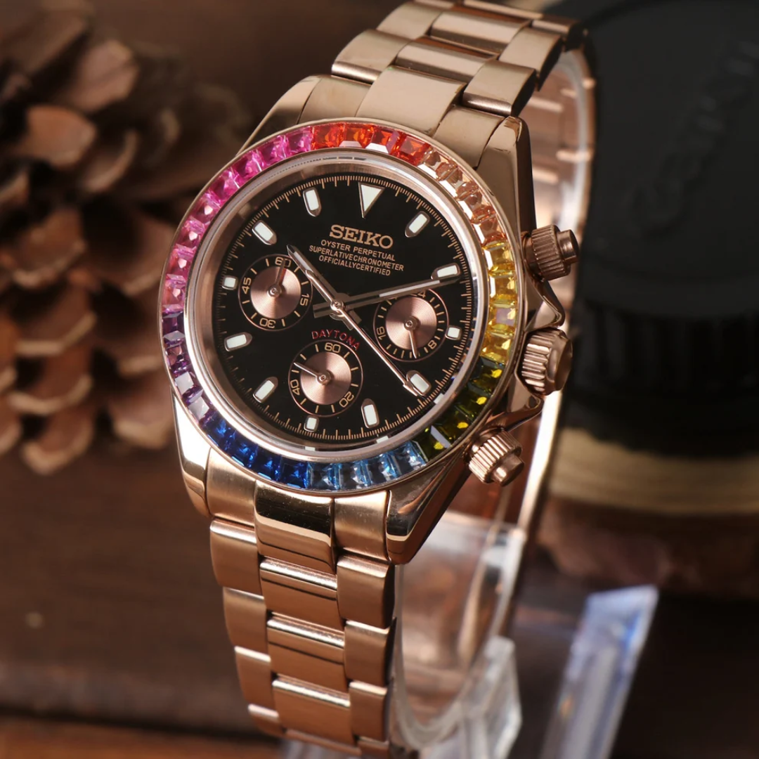 Seiko Mod "Daytona" Gold Rainbow
