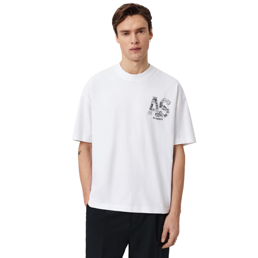 Tee All Saints "Mixtape" Optic White