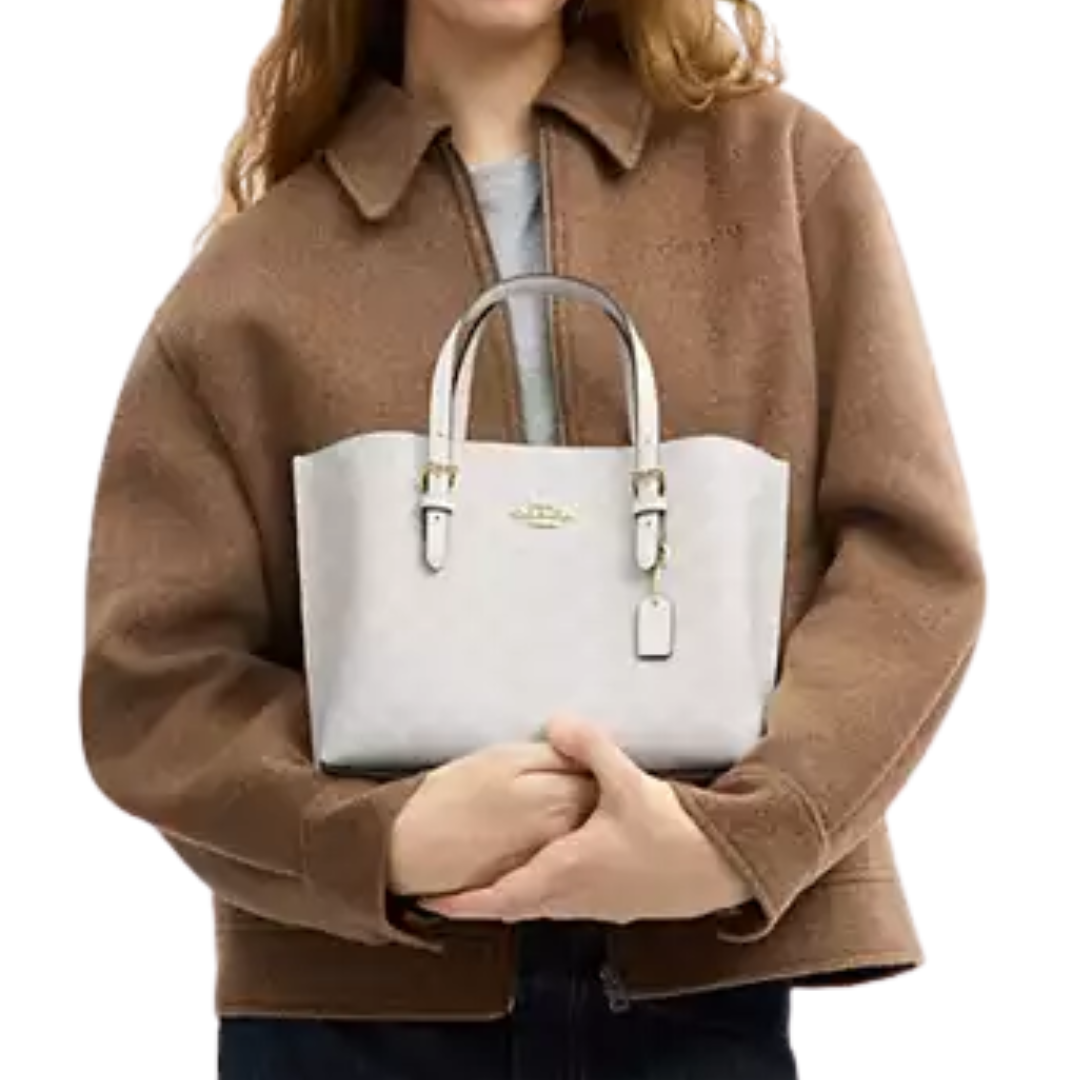 Bolsa Coach Mollie Tote Bag 25 In Signature canvas/Gold/White/Chalk