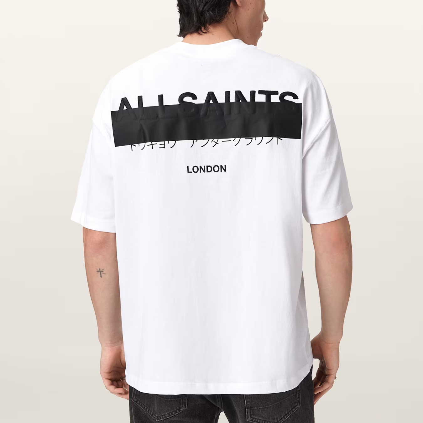 Tee All Saints Redact Ashen White