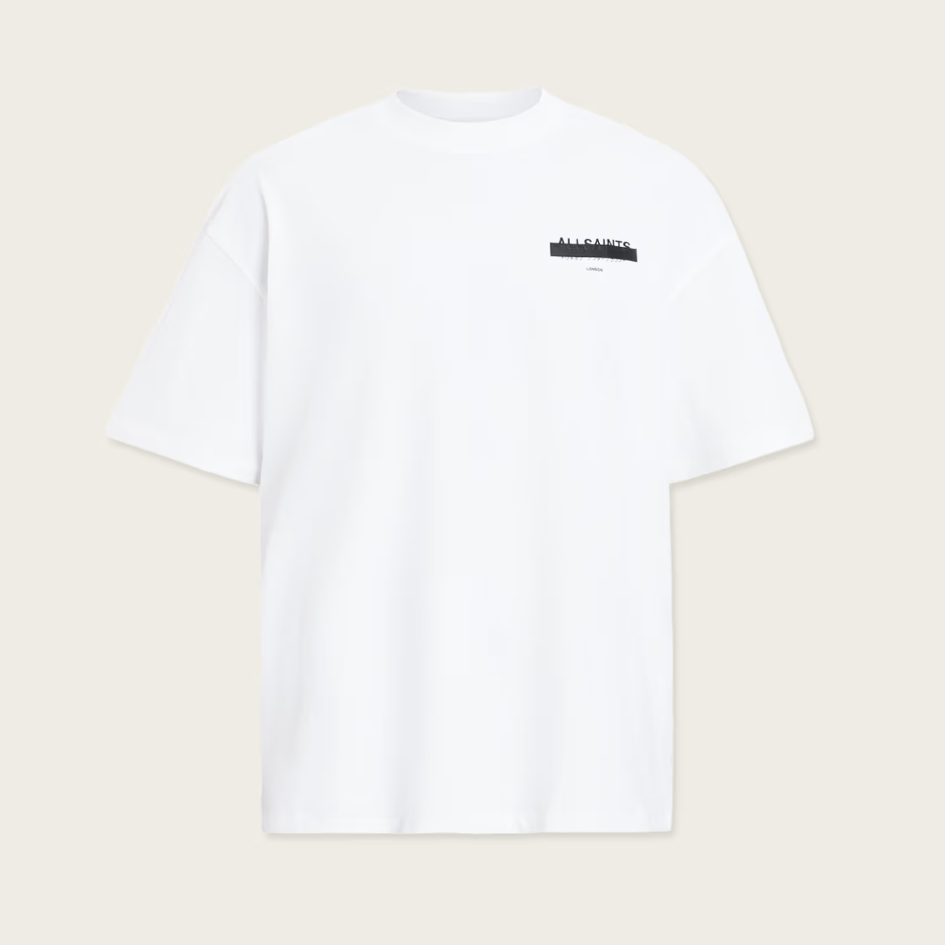 Tee All Saints Redact Ashen White