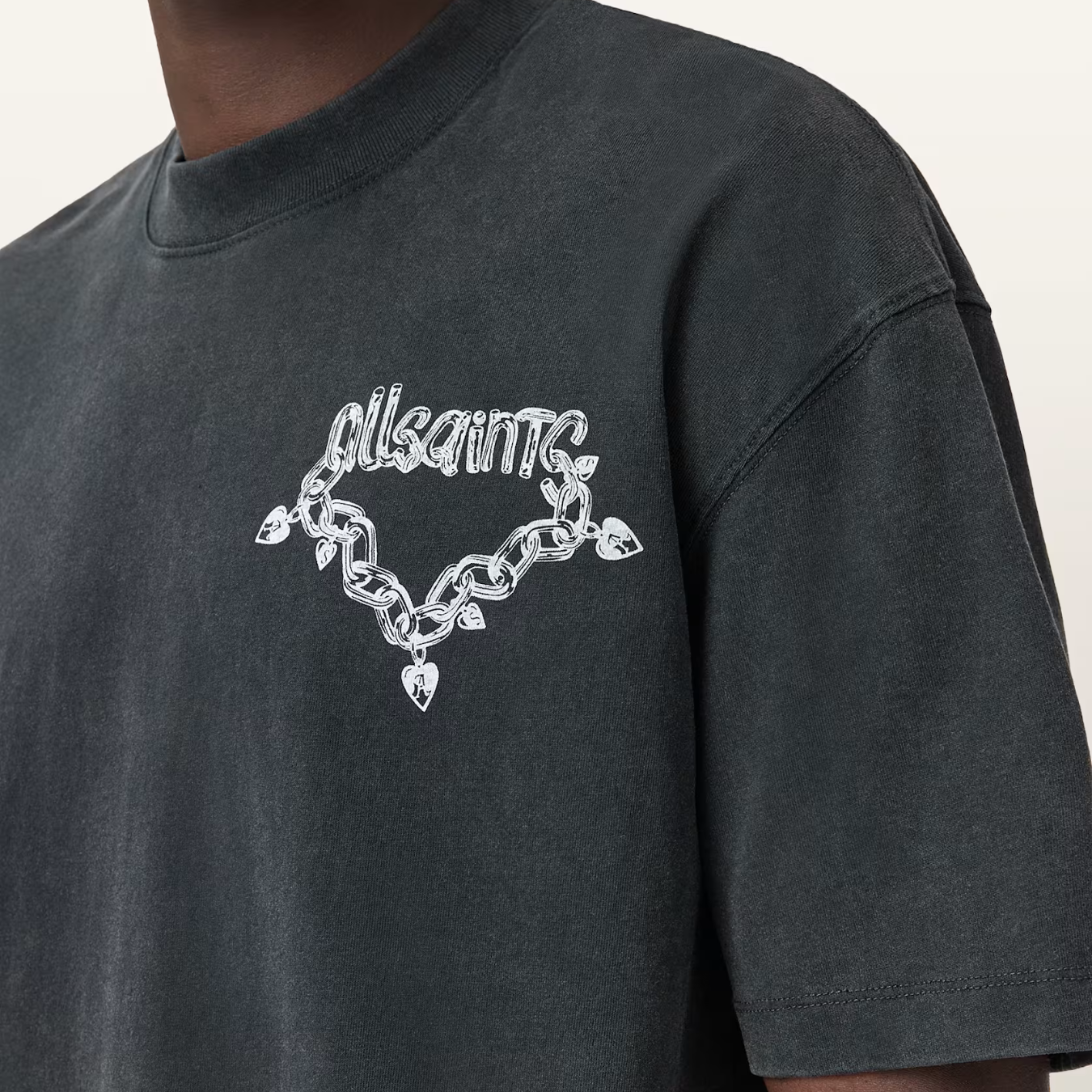 Tee All Saints Drip Washed Black
