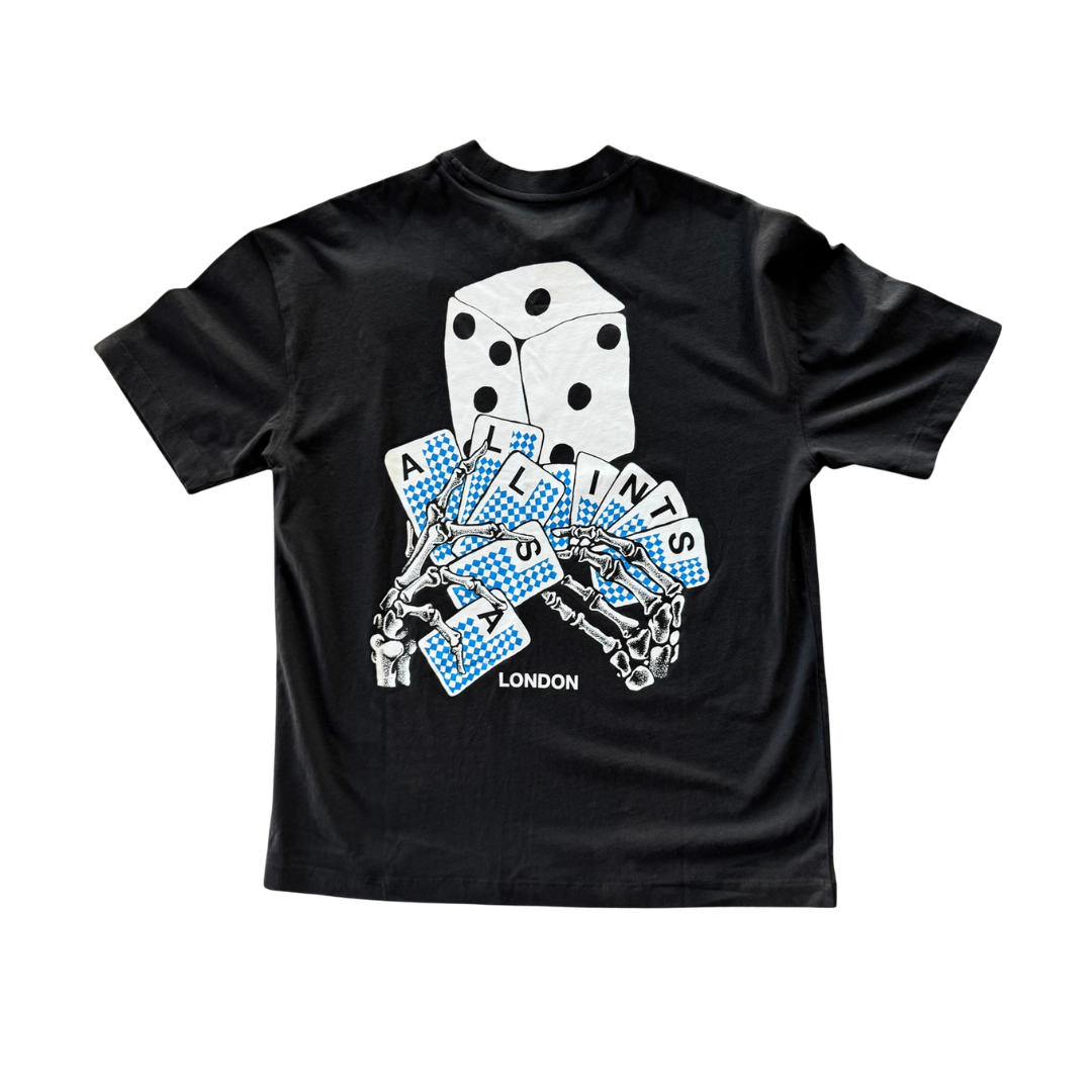 Tee All Saints "Dealt" Washed Black