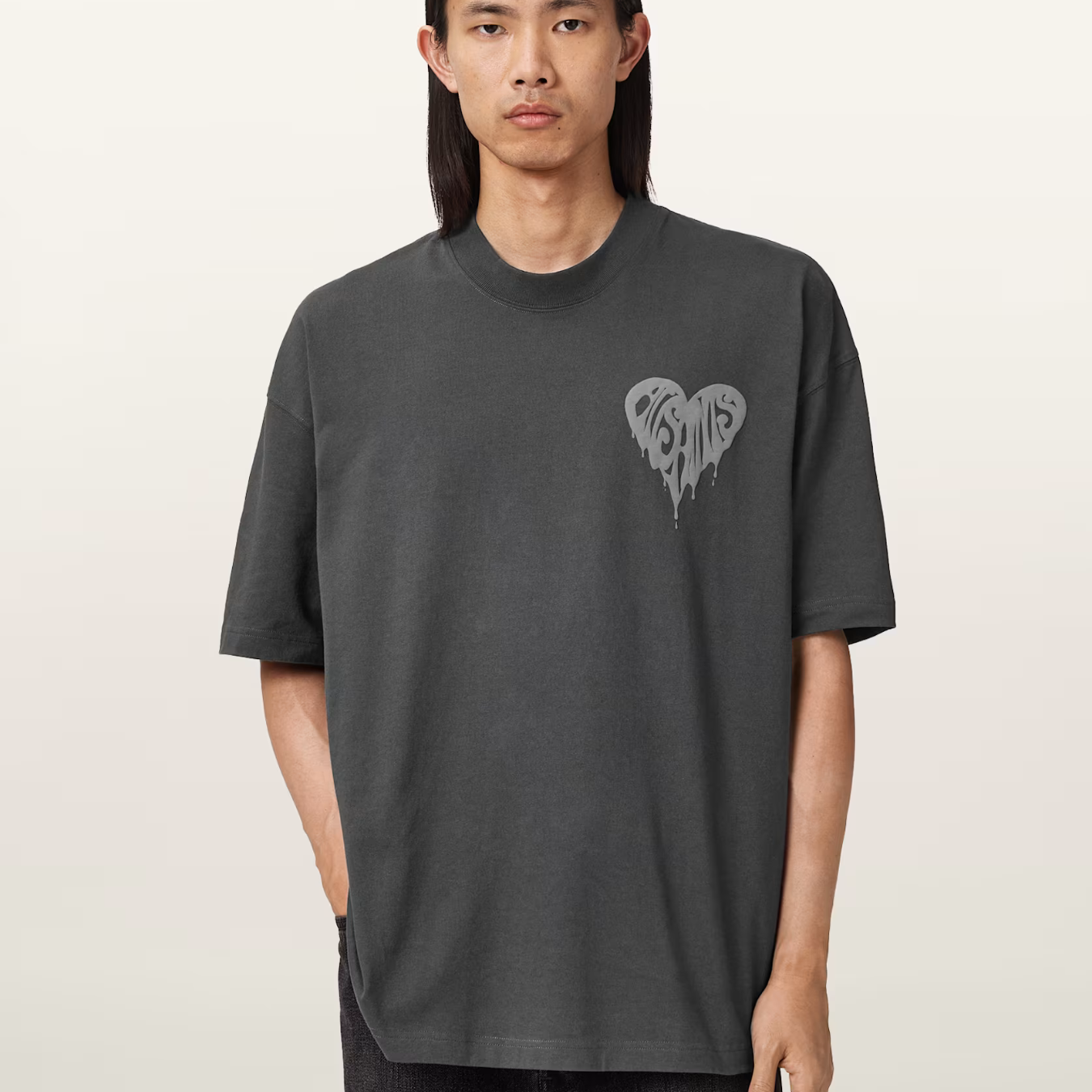 Tee All Saints Trip Wasehd Black