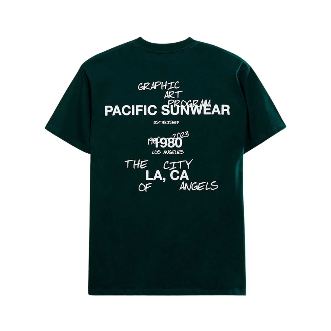Tee Pacsun "Pacific Sunwear Art Program" Green