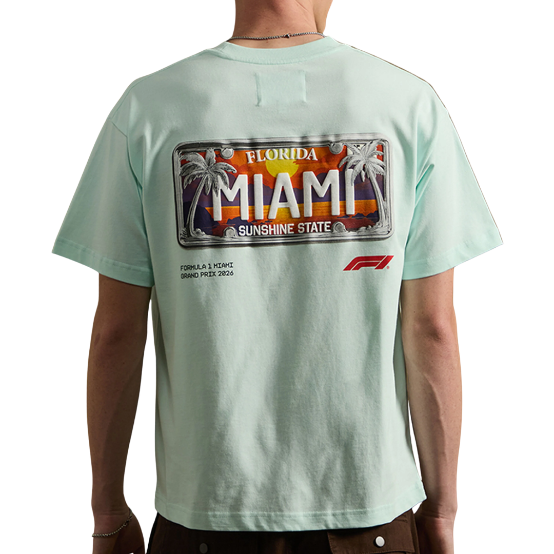 Tee Pacsun x F1 "MIAMI GP PLATES" Blue