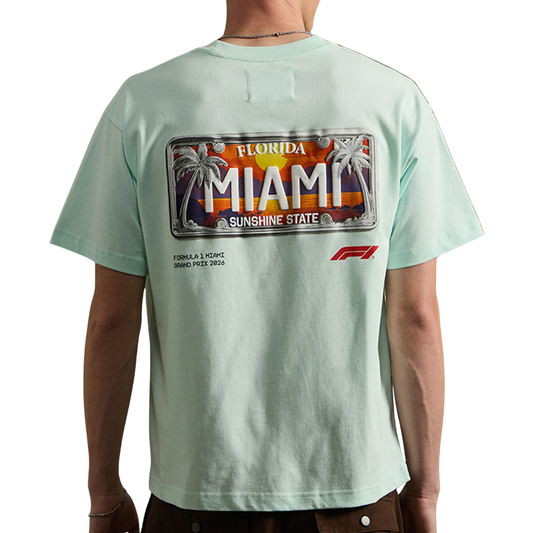 Tee Pacsun x F1 "MIAMI GP PLATES" Blue