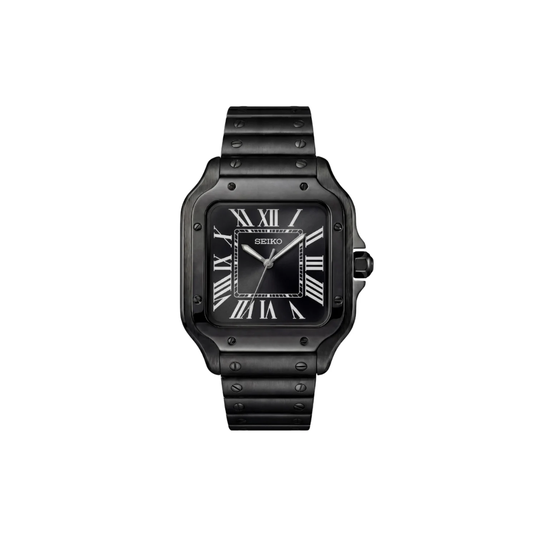 Seiko Mod 'Santos' Triple Black