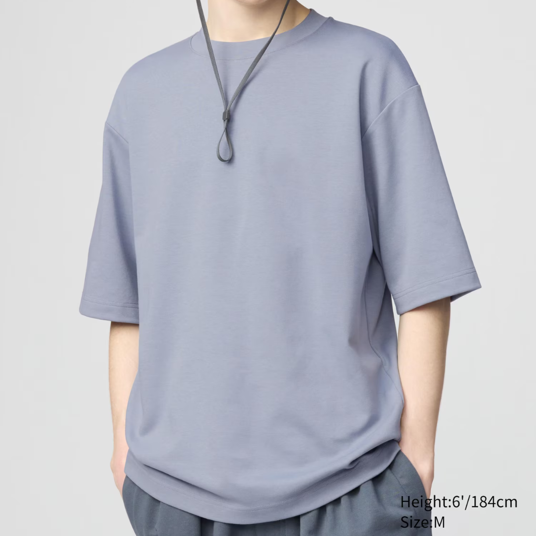 Tee Uniqlo AIRSM Grey Blue