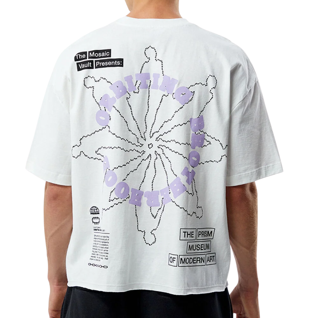 Tee Pacsun "Orbiting Connections Cropped Boxy"