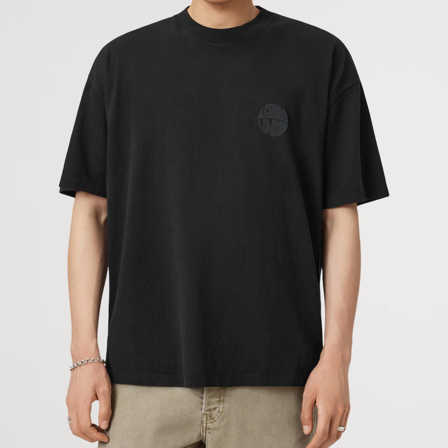Tee All Saints Waved Jet Black