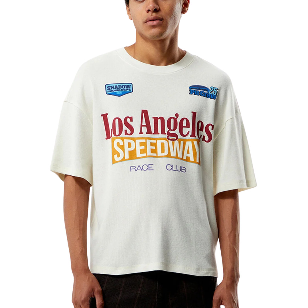 Tee Pacsun "Speedway Waffle Knit" Beige