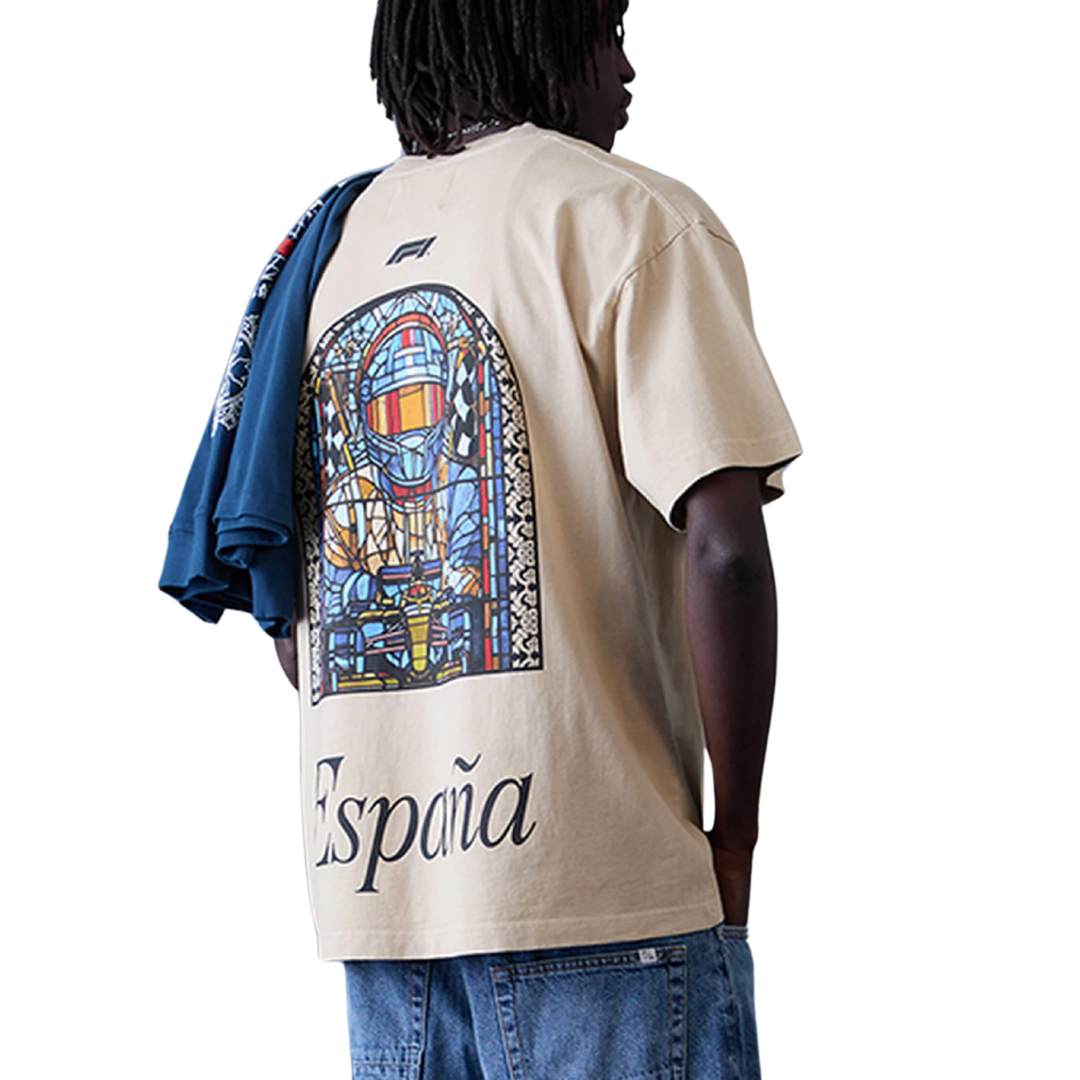 Tee F1 x Pacsun "Barcelona Colores" Beige