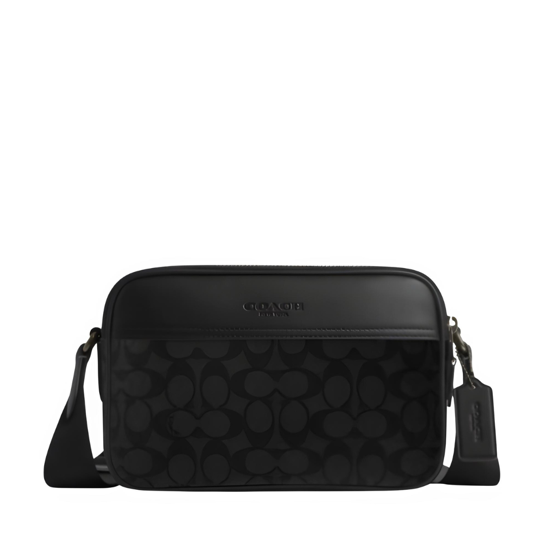 Crossbody Coach Black Monogram