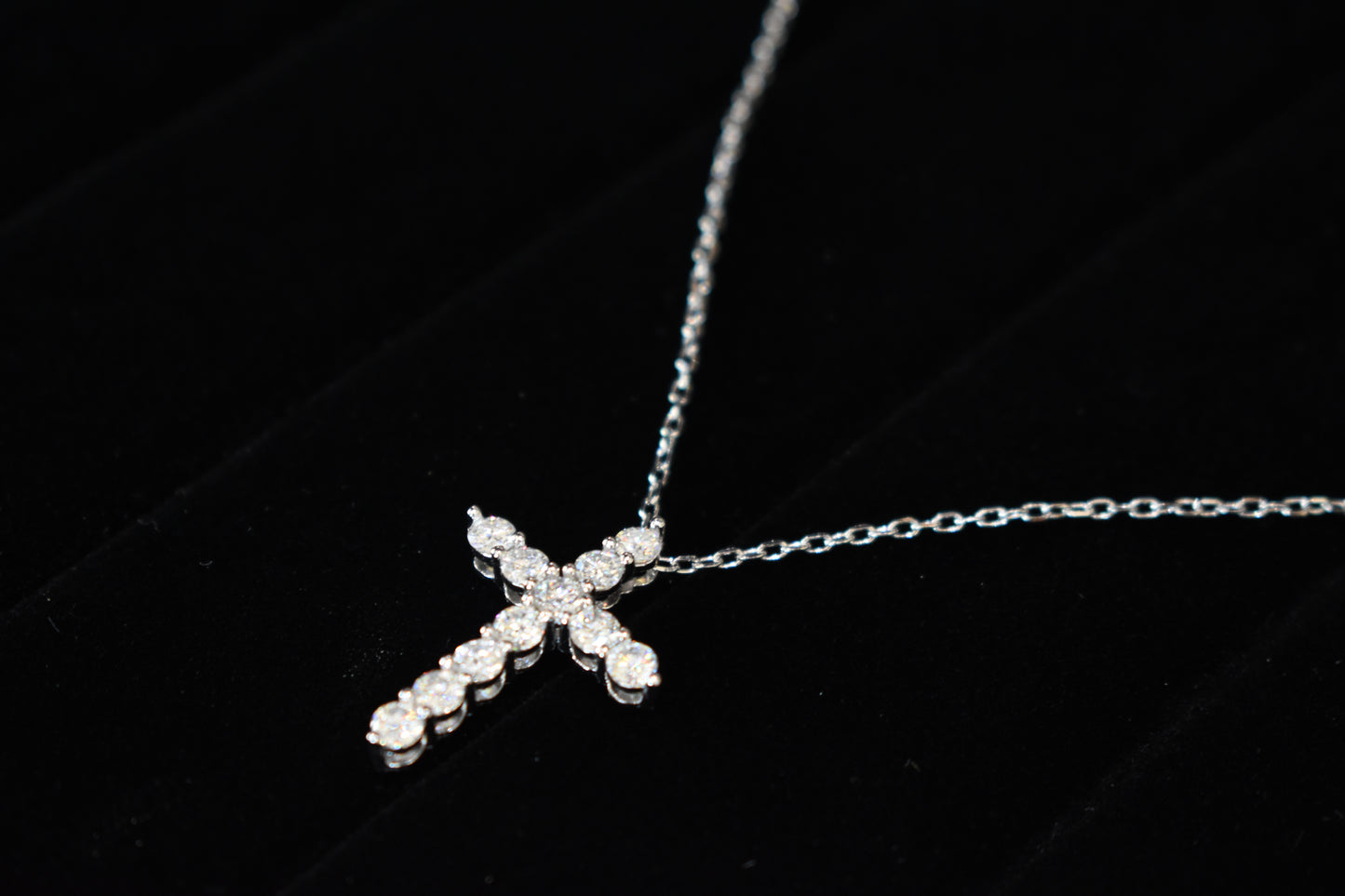 Collar Cruz Mossainite Plata .925
