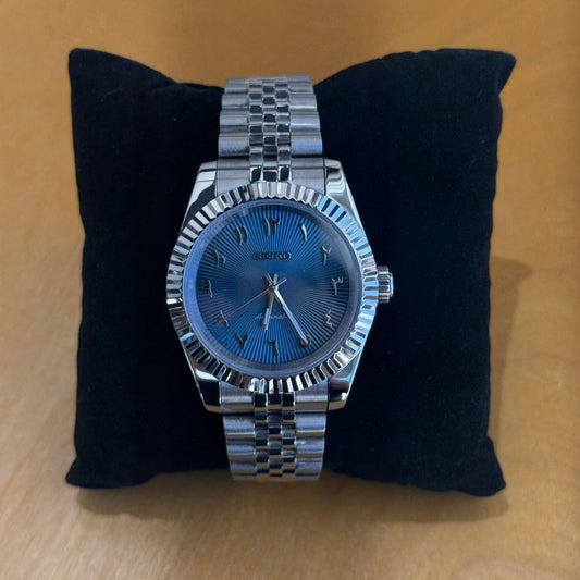 Seiko Mod 'Datejust' Azul Arabesca