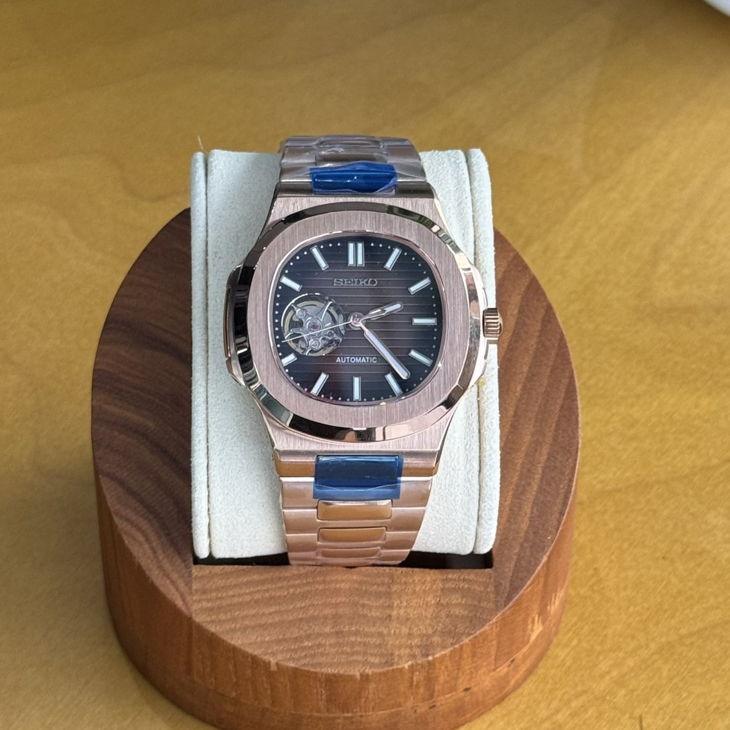 Seiko Mod 'Nautilus' Rose Gold