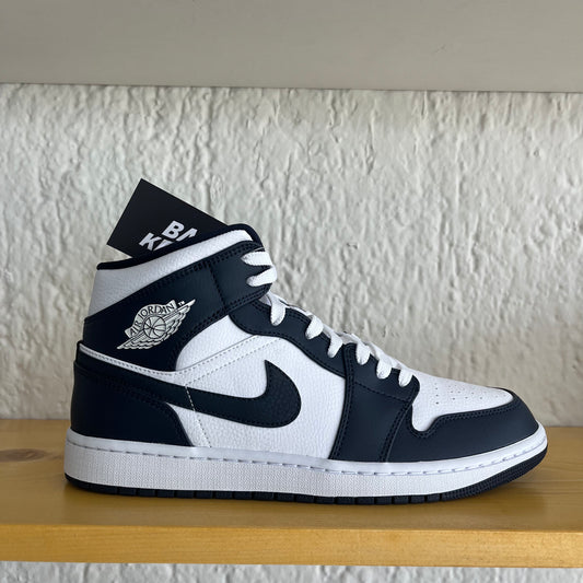 Jordan 1 Mid Navy White